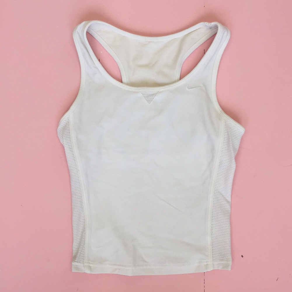 White nike sports tank